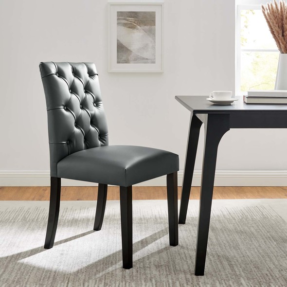 dining table with leaf and chairs Modway Furniture Dining Chairs Dining Room Chairs Gray
