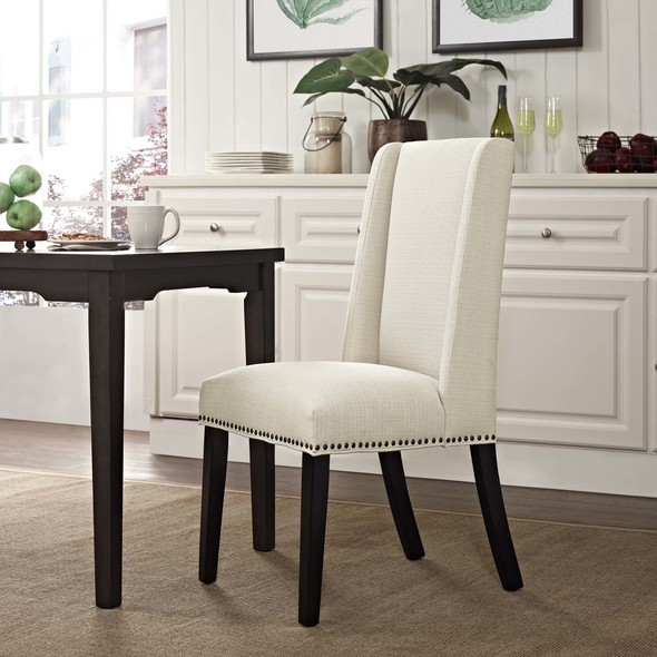 upholstered chairs for dining table Modway Furniture Dining Chairs Beige