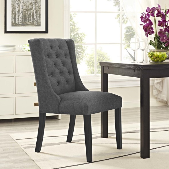 grey and wood table and chairs Modway Furniture Dining Chairs Gray