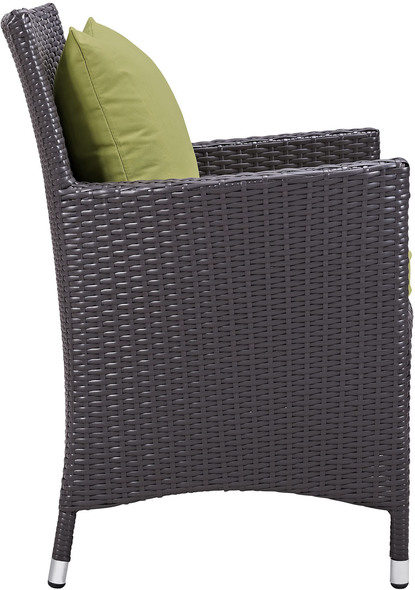 white wicker outdoor chairs Modway Furniture Bar and Dining Espresso Peridot