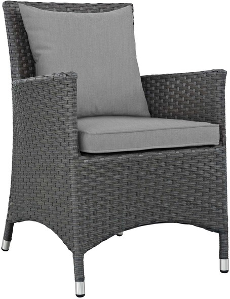 espresso wood dining chairs Modway Furniture Bar and Dining Canvas Gray