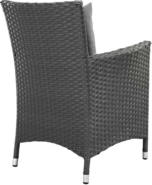 espresso wood dining chairs Modway Furniture Bar and Dining Canvas Gray