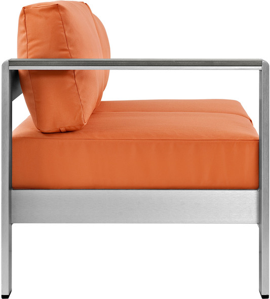 outdoor corner sofa set Modway Furniture Sofa Sectionals Silver Orange