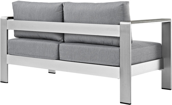 sectional sofa sleeper couch Modway Furniture Sofa Sectionals Silver Gray