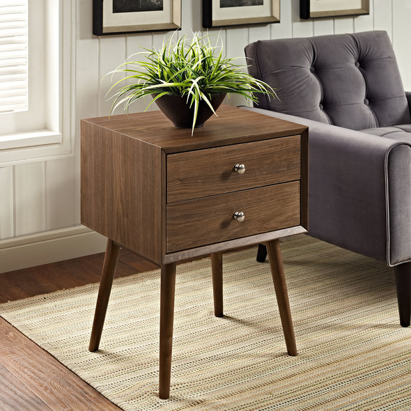 buy bedside cabinet Modway Furniture Case Goods Walnut