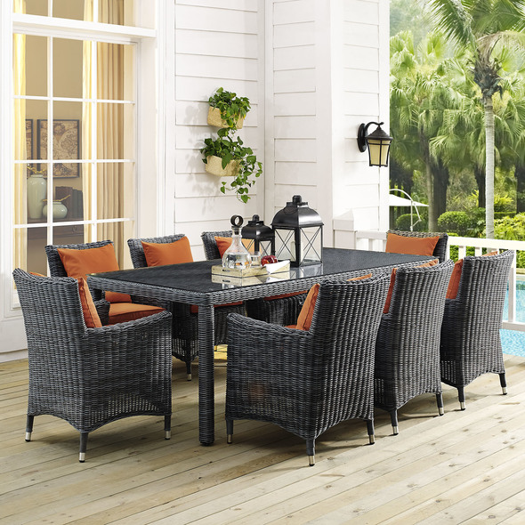 resin outdoor dining set Modway Furniture Bar and Dining Canvas Tuscan