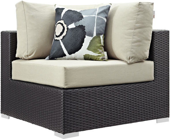 set patio furniture Modway Furniture Sofa Sectionals Espresso Beige