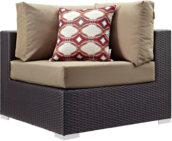 outdoor pillow seating Modway Furniture Sofa Sectionals Espresso Mocha