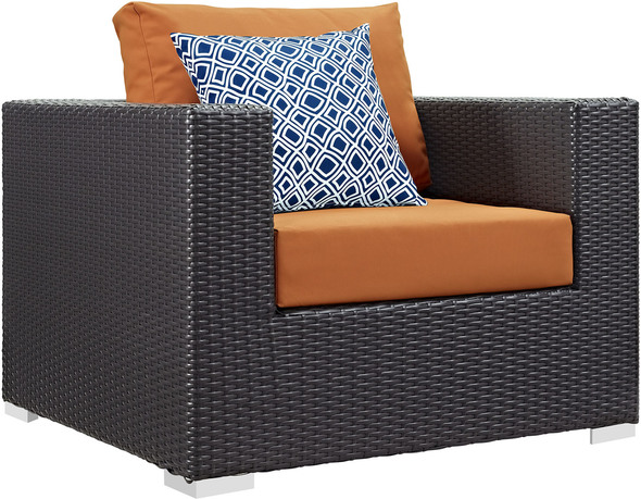 patio gray Modway Furniture Sofa Sectionals Espresso Orange
