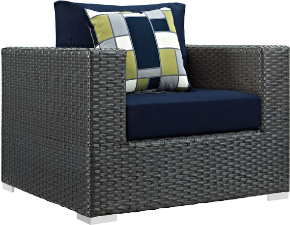 discount patio sofa Modway Furniture Sofa Sectionals Canvas Navy