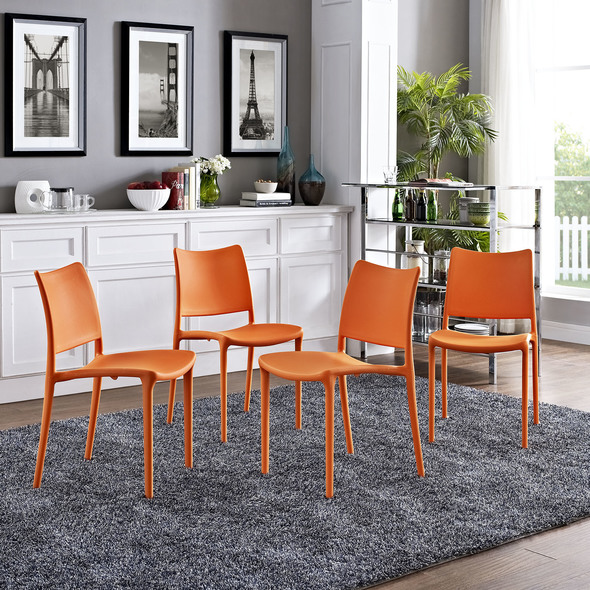 dining room design Modway Furniture Dining Chairs Orange