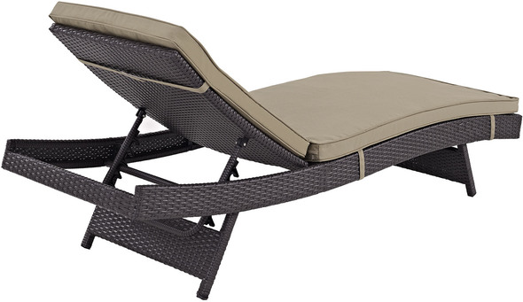 pool loungers Modway Furniture Daybeds and Lounges Outdoor Lounge and Lounge Sets Espresso Mocha