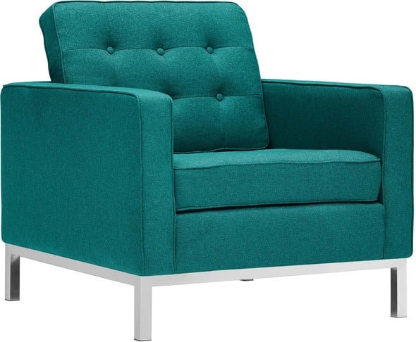 midcentury modern accent chair Modway Furniture Sofas and Armchairs Chairs Teal