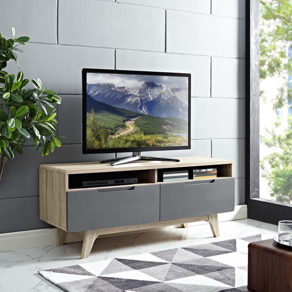 oakland tv unit Modway Furniture Decor Natural Gray