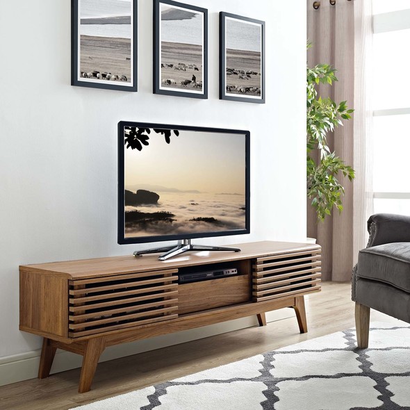 media console natural wood Modway Furniture Decor Walnut