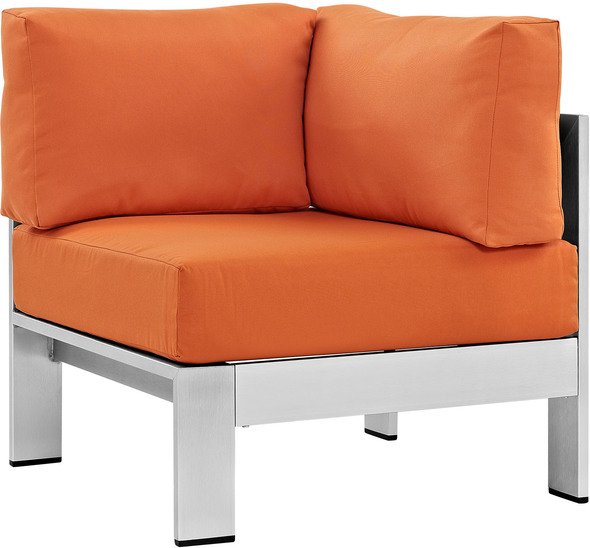 red sectional Modway Furniture Sofa Sectionals Silver Orange