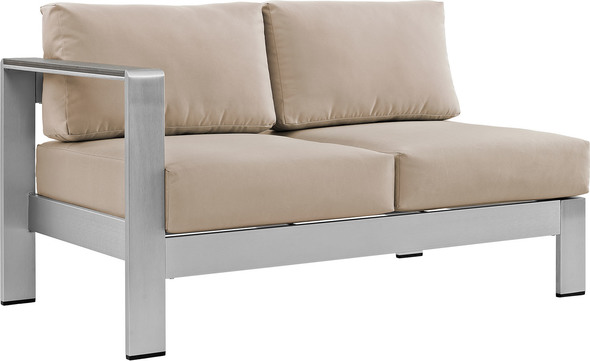 corner sectional patio Modway Furniture Sofa Sectionals Silver Beige