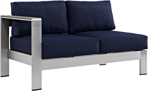 buy 3 piece outdoor setting Modway Furniture Sofa Sectionals Silver Navy