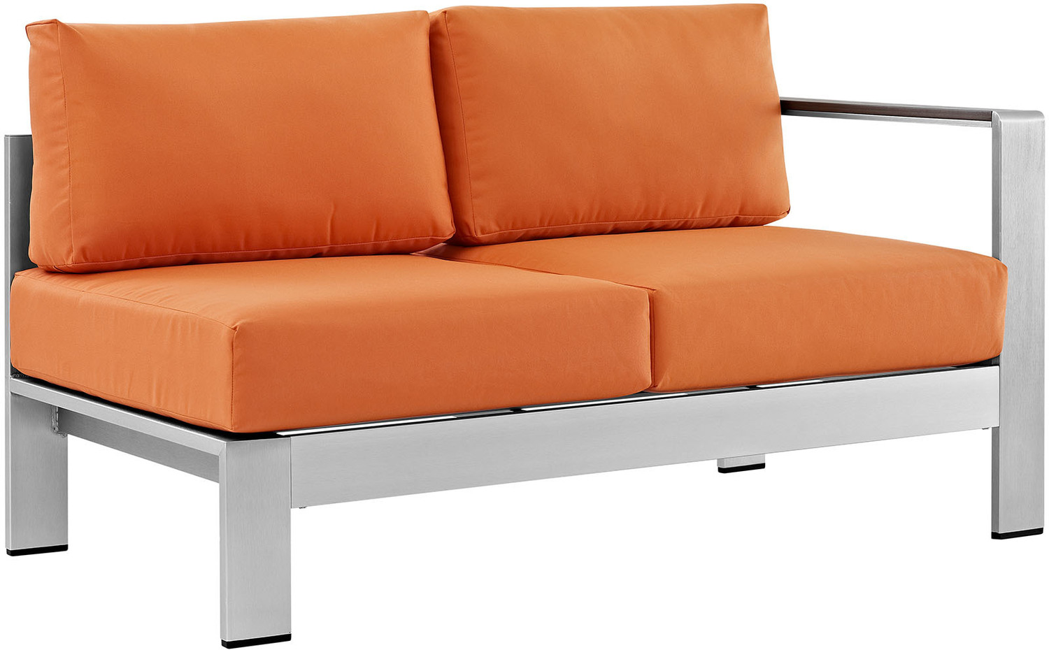 garden sofa l shape cover Modway Furniture Sofa Sectionals Silver Orange