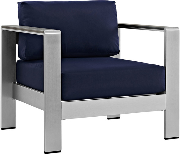 patio conversation furniture sets Modway Furniture Sofa Sectionals Silver Navy
