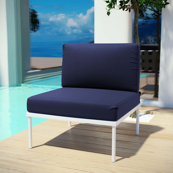 aluminum dining chairs Modway Furniture Sofa Sectionals Outdoor Chairs and Stools White Navy