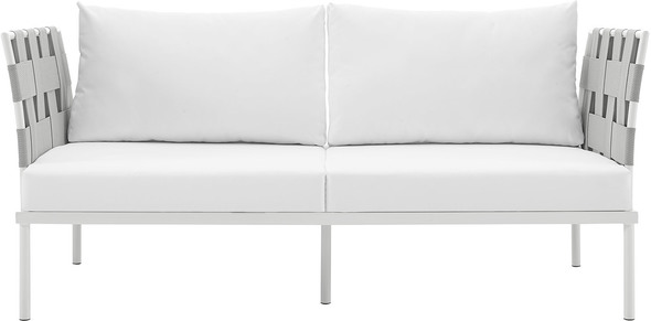 gray microfiber sectional Modway Furniture Sofa Sectionals Sofas and Loveseat White White