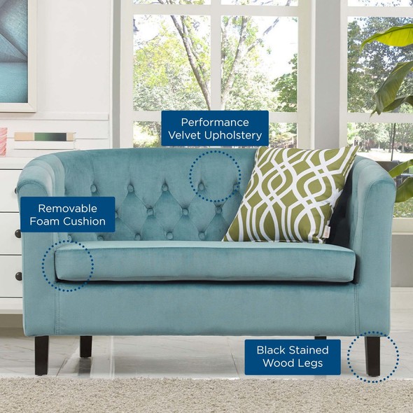 velvet modern sectional Modway Furniture Sofas and Armchairs Sea Blue