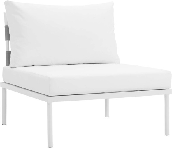 outdoor lounge l shape Modway Furniture Sofa Sectionals White White