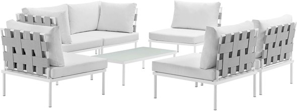 modway shore sectional Modway Furniture Sofa Sectionals White White