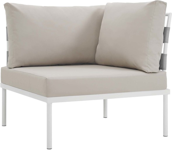 small couch for patio Modway Furniture Sofa Sectionals White Beige