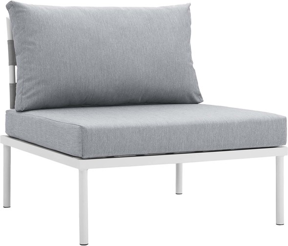 mesh patio furniture Modway Furniture Sofa Sectionals White Gray