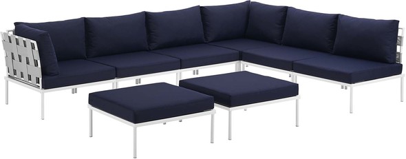patio furniture corner sofa Modway Furniture Sofa Sectionals White Navy