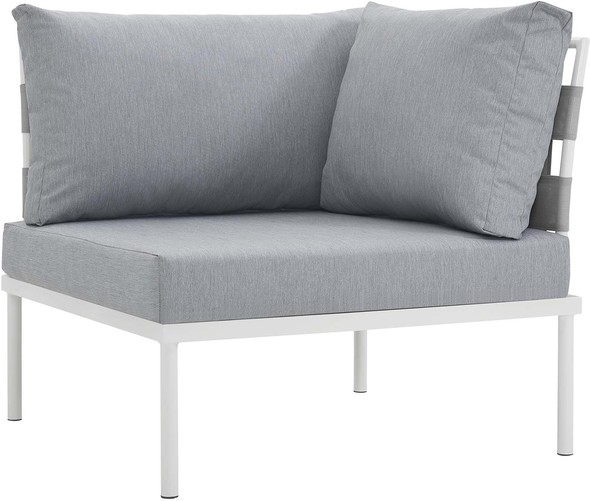 black 3 piece bistro set Modway Furniture Sofa Sectionals White Gray