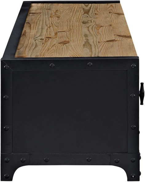 white and black tv console Modway Furniture Decor Black
