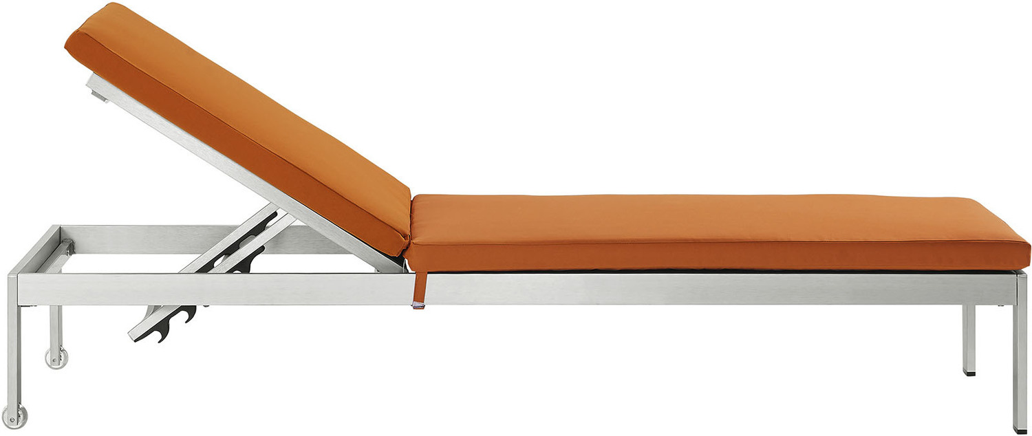outdoor l sofa Modway Furniture Daybeds and Lounges Silver Orange