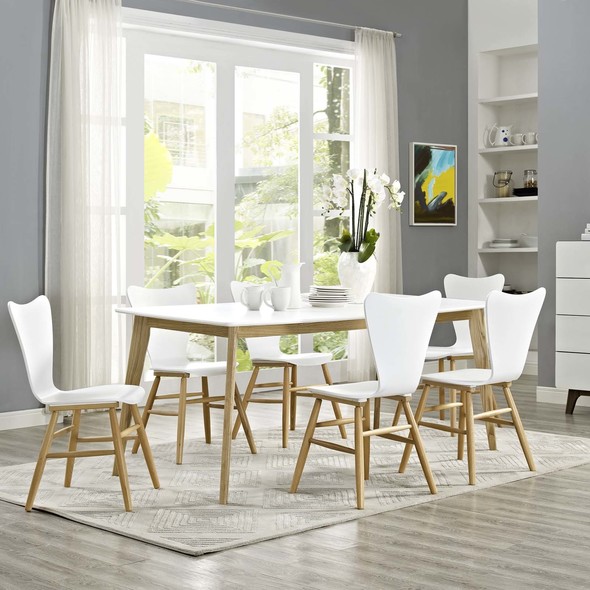 pedestal table set Modway Furniture Bar and Dining Tables White