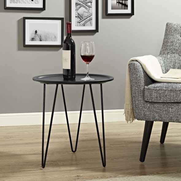 end table with door Modway Furniture Tables Accent Tables Black