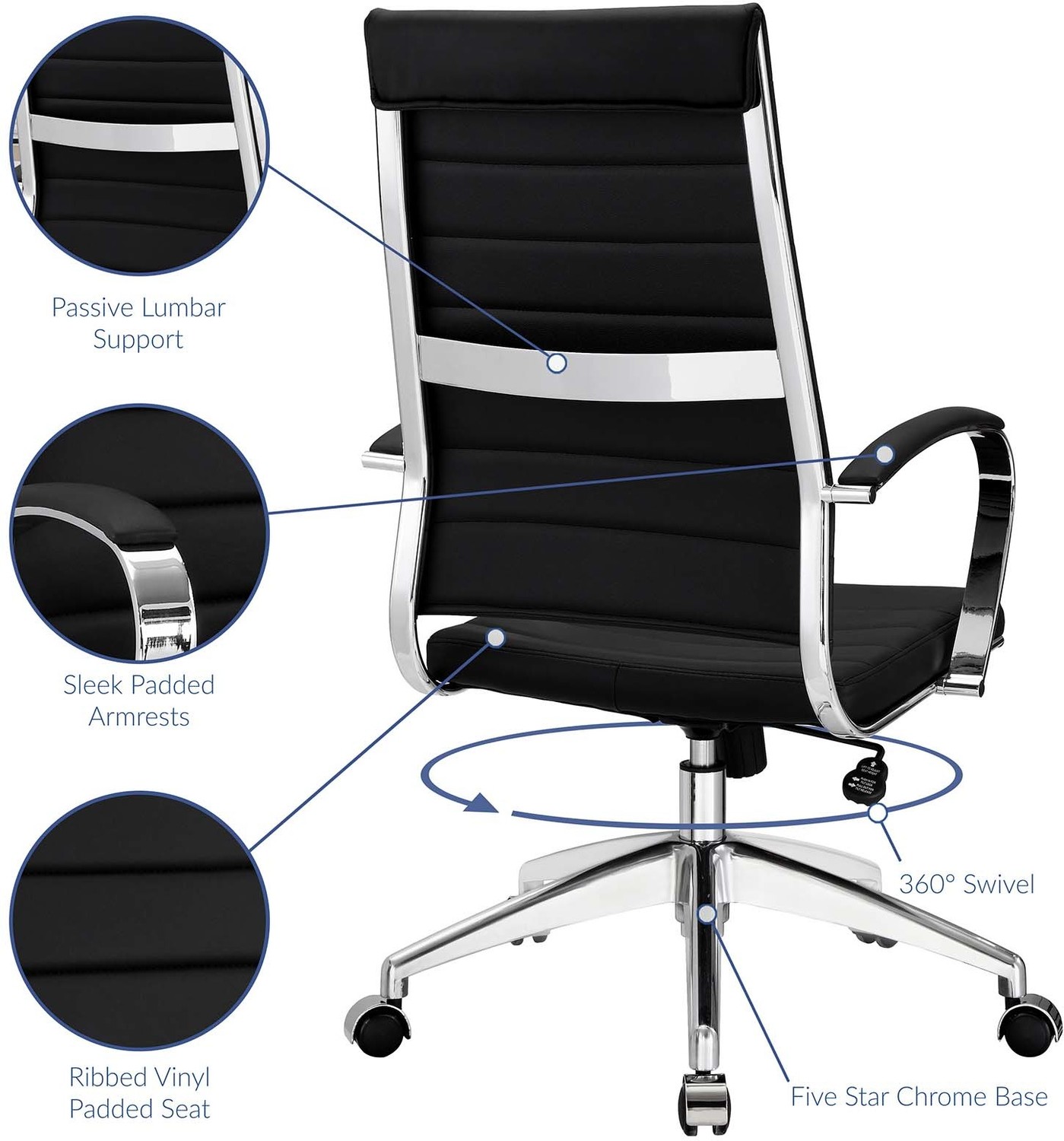 office gaming chair cheap Modway Furniture Office Chairs Office Chairs Black