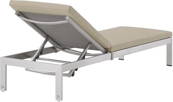 elle decor outdoor Modway Furniture Daybeds and Lounges Silver Beige