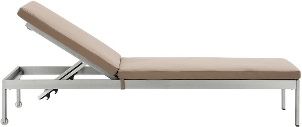 outdoor lounge l shape Modway Furniture Daybeds and Lounges Silver Mocha