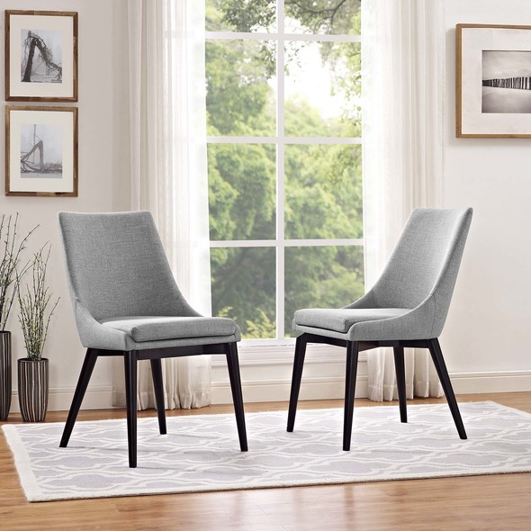 dinette chairs with arms Modway Furniture Dining Chairs Light Gray