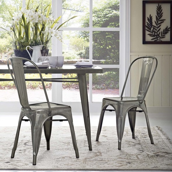 ikea dining room table and chairs Modway Furniture Dining Chairs Gunmetal