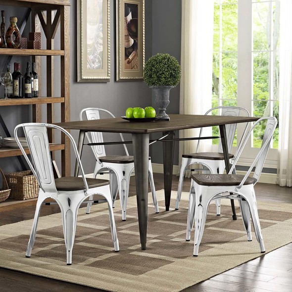table set Modway Furniture Dining Chairs White