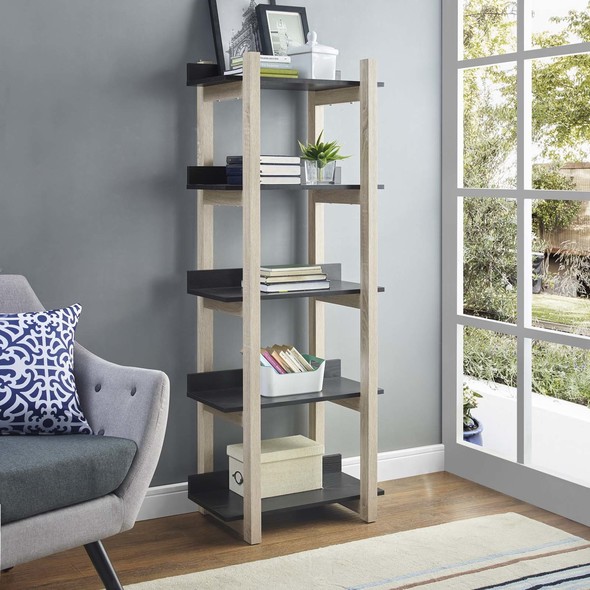 book display cabinet Modway Furniture Decor Natural Black