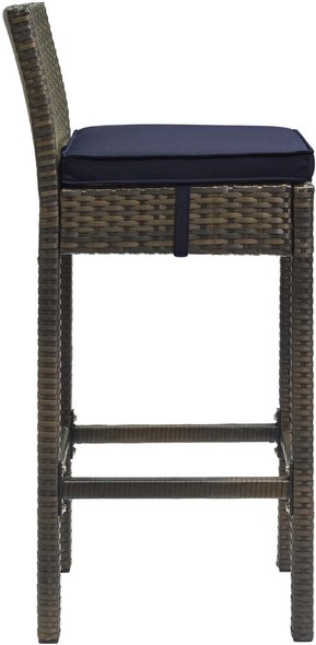 counter height barstools swivel Modway Furniture Bar and Dining Brown Navy