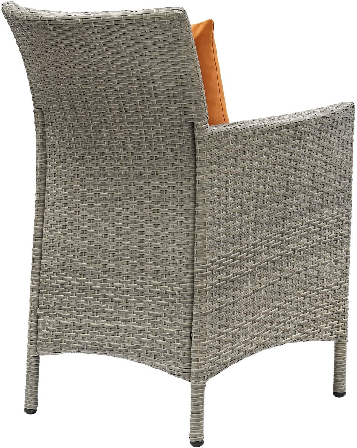 linen parsons chairs Modway Furniture Bar and Dining Light Gray Orange