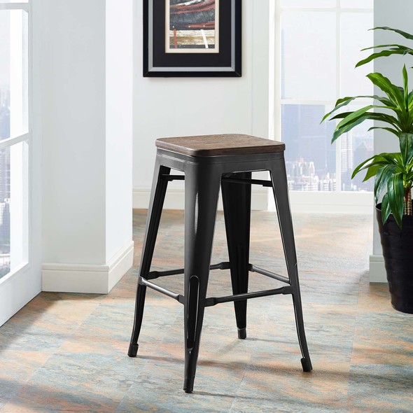 bar stool height outdoor chairs Modway Furniture Bar and Counter Stools Black