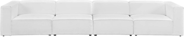 leather sofa couch Modway Furniture Sofas and Armchairs White