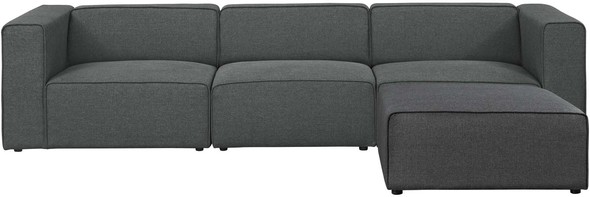 sleeper sectional couch Modway Furniture Sofas and Armchairs Gray