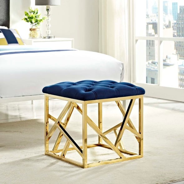 ikea accent stool Modway Furniture Sofas and Armchairs Gold Navy